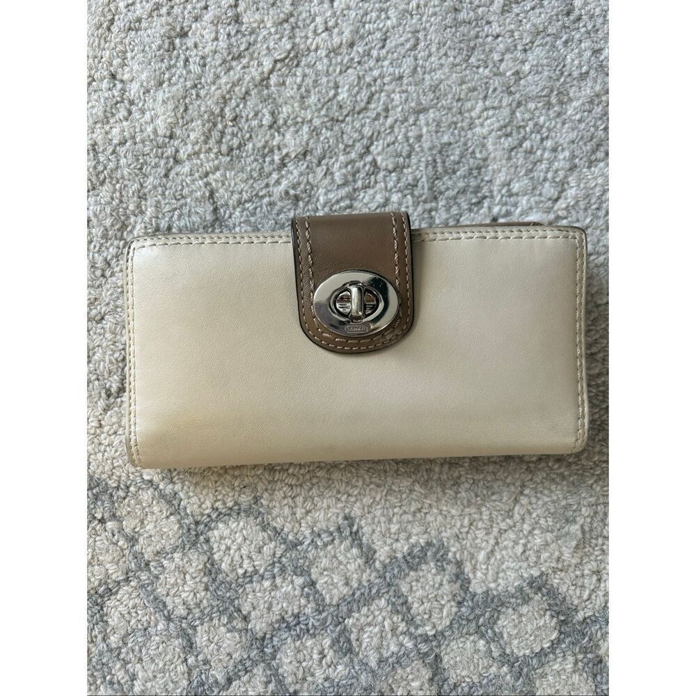 Coach leather tan wallet vintage y2k